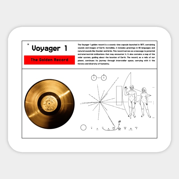 Voyager 1 Golden Record Sticker by FelipeHora